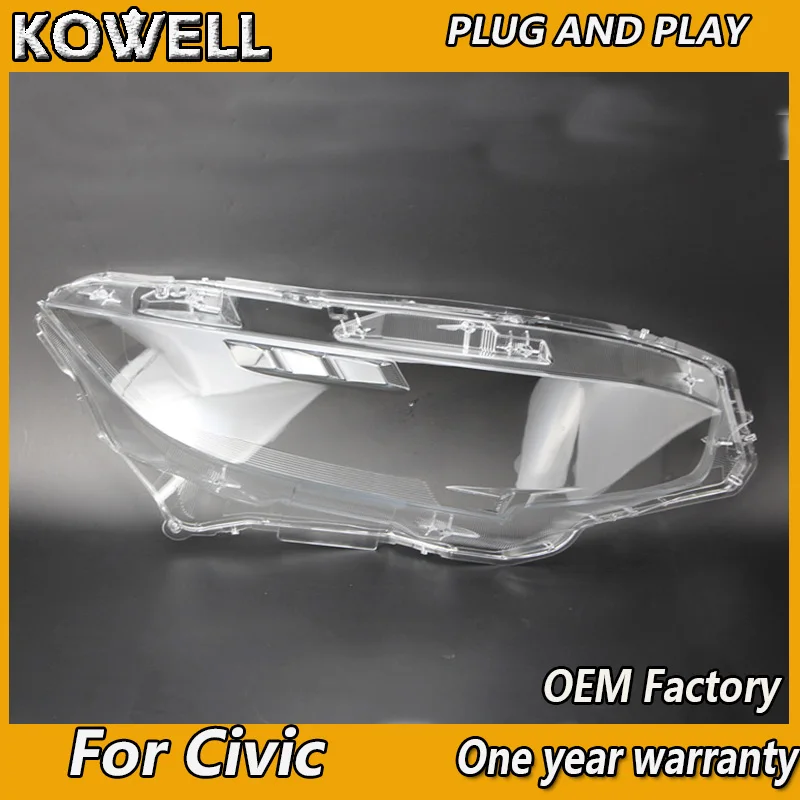 KOWELL Car cover for Honda CIVIC X 10th 2016 2017 Headlight glass civic headlight | Автомобили и мотоциклы