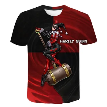 

Ainiel Birds of Prey T Shirt Suicide Squad 3D Print Clown Harley Quinn Tshirt Joker Summer T-Shirt Men Women Children Cool Tees