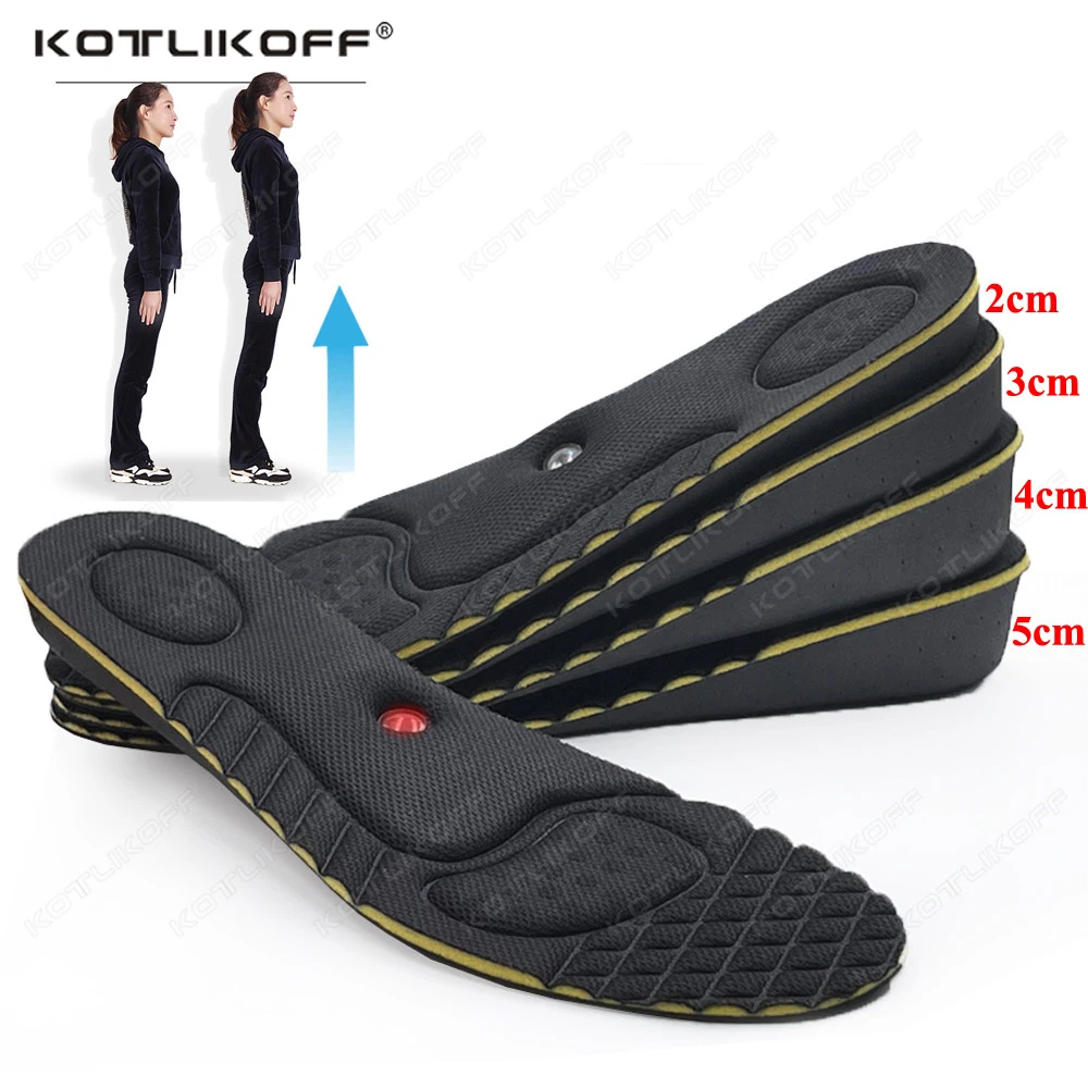 Unsichtbare Höhe Erhöhen Einlegesohle Für Männer Frauen 2/3/4/5 cm Kissen Höhe Lift Fuß Massage magnetische Massage Schuhe Einlegesohle Einsatz