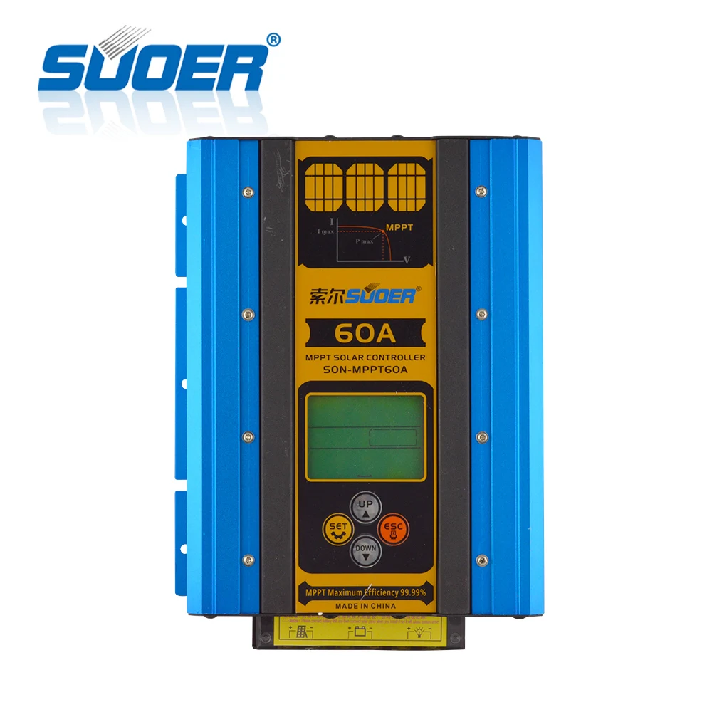 

Suoer 12V 24V 48V 60A Solar Power Regulator 60amp MPPT Charge Controller 60 Amp