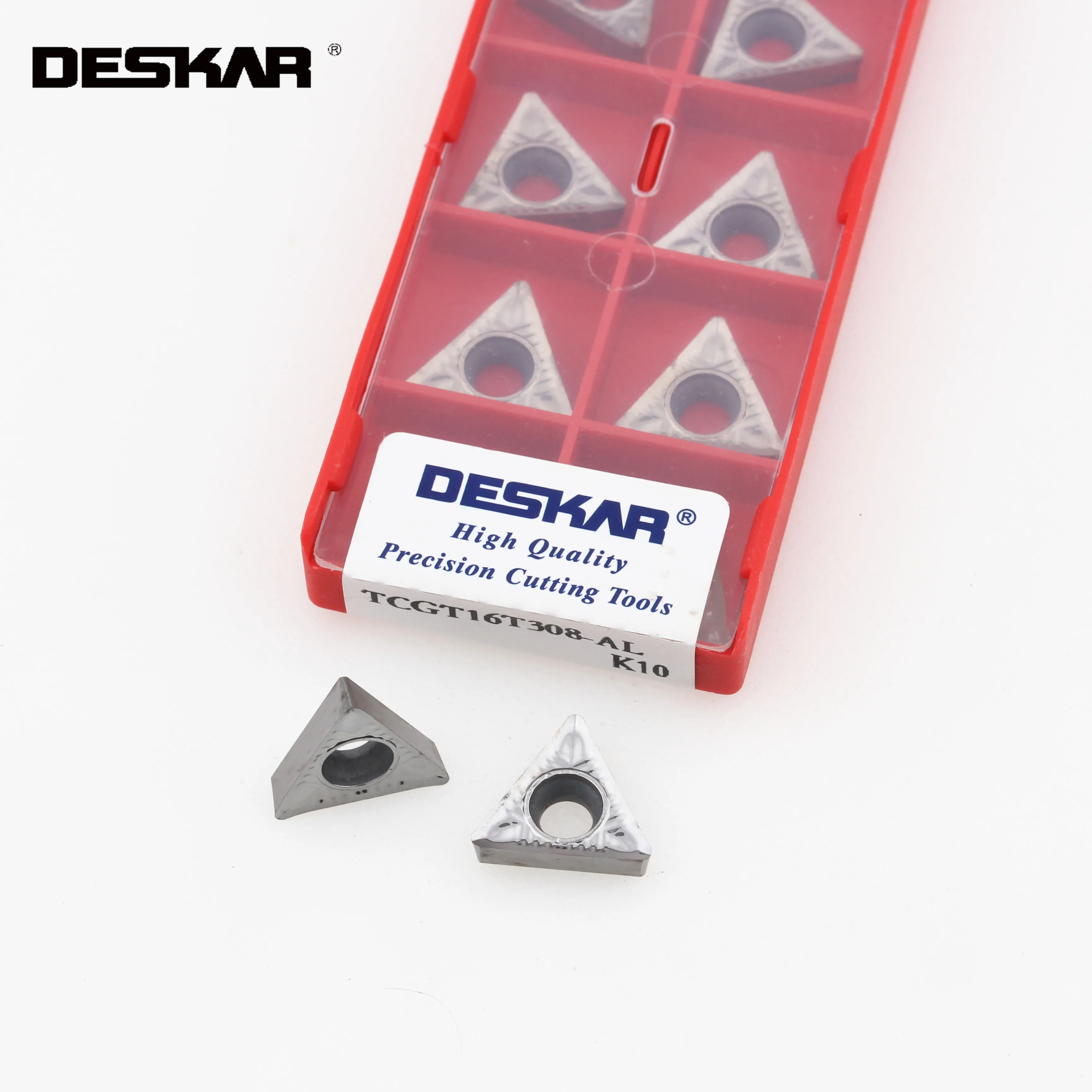 Вкладыши для токарного станка 10 шт. DESKAR TCGT090202 AL TCGT 090204 TCGT11 0204 TCGT110202 TCGT16 T302 TCGT16T304 CNC |