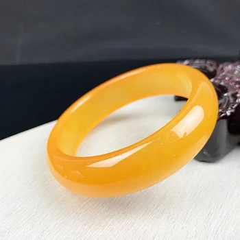 

Natural Agate Chalcedony Yellow 54-62mm Bracelet Elegant Princess Jewelry For Mom For Girlfriend