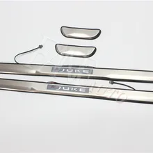 Нержавеющая сталь светодиодные пороги Накладка защита порогов защитная накладка для Nissan Juke 2010- A стиль