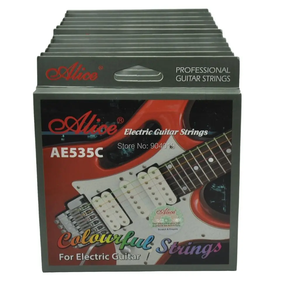 Струны для электрогитары Alice AE535C 009 SL разноцветные с шестигранным сердечником и