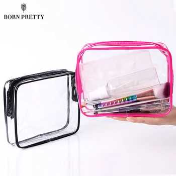 

1 Pc Nail Art Storage Bag Empty Clear Large Capacity Wear-resistant Washable Organizer Storage Makeup Professional Travel Bag