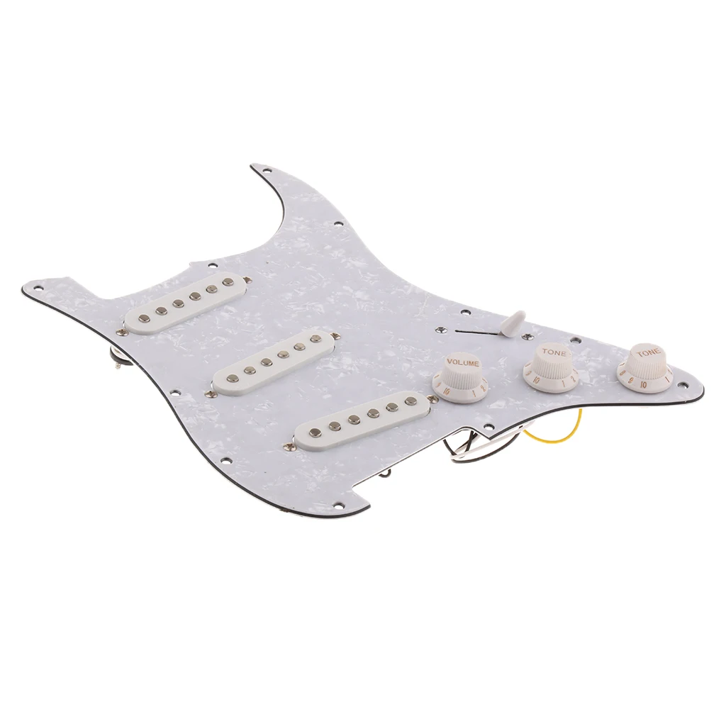 Прочный SSS загруженный гитары Pickguard гитары загружен Prewired жгут набор 3 одной катушки звукоснимателя установлен - Цвет: C