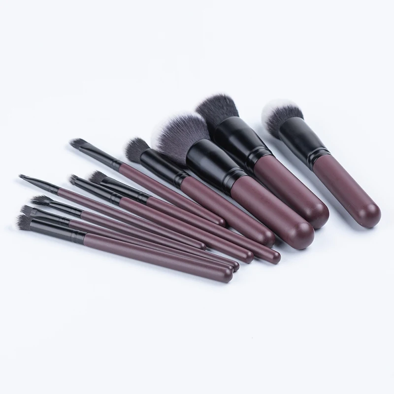 11psc Makeup Brushe Tool Set Eyeliner Eyelash Powder EyeShadow Blending Foundation Blush fiber Professional Cosmetic Make Up Kit
