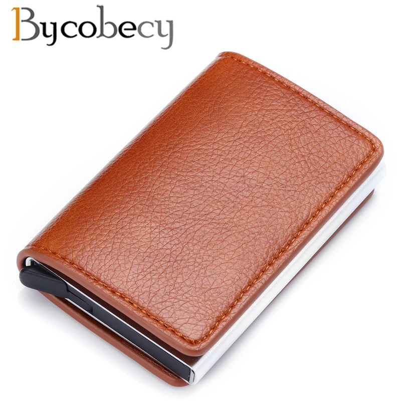 Bycobecy минималистский мужской бумажник RFID металлические держатели для карт