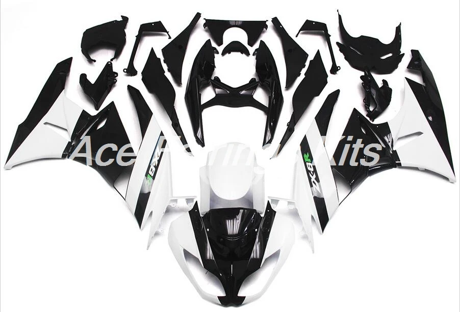 Литья под давлением ABS обтекатель наборы пригодный для Kawasaki ZX6R 2009 2010 2011 2012 Обтекатели ZX-6R 09, 10, 11, 12, ниндзя 636 черного и белого цвета