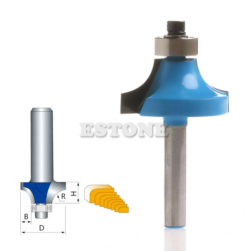 

New 1PC 3/4" Radius 1/4" Shank Round Over Beading Edging Router Bit Woodworking Tool