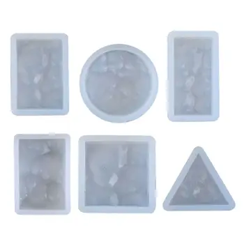 

6Pcs Sea Wave Resin Mold Ripple Epoxy Resin Silicone Mold Resin Casting Mold Kit AXYD