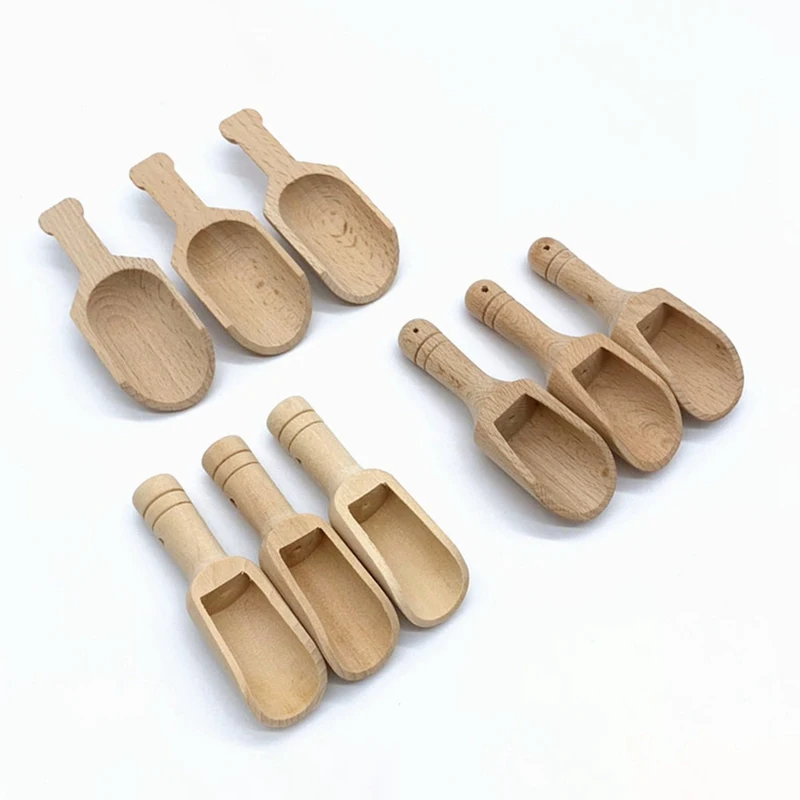 Wooden Candy Flour Spoon Scoops Wooden Kitchen Utensils Wooden Bath