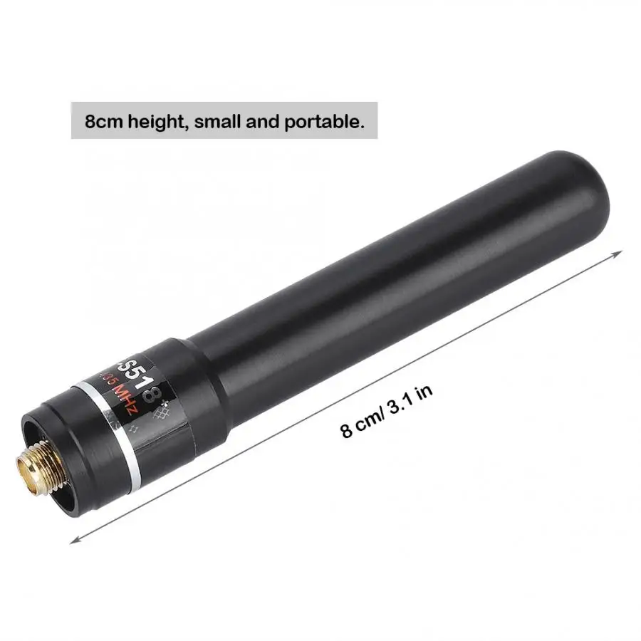 Рация 2 способа радио Woki Toki с высоким коэффициентом усиления HH-S518+ SMA-F УФ Двухдиапазонная короткая антенна для Baofeng UV-5R Mobile Ham Radio