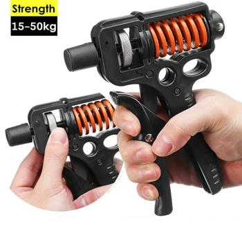 

Adjustable Hand Grip 10-50 KG Strengthener StrengthTrainer Exerciser Durable