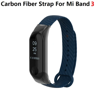 Цветной силиконовый ремешок mi Band 4 3 для mi Band 4 3 браслет из углеродного волокна для Xiaomi mi band 4 удлиненный спортивный ремешок mi Band 2 - Цвет: For Miband 3
