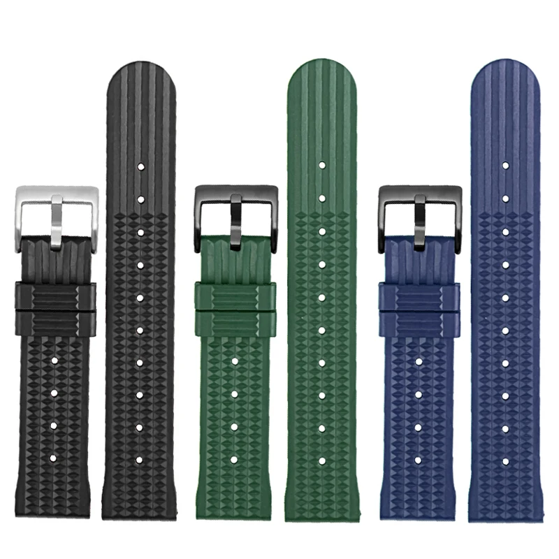 20Mm 22Mm Per Orologio In Silicone Seiko/Iwc Sharkey Mm300 Sbdx001 6105 Braccialetto Con Cinturino In Gomma Morbida Impermeabile