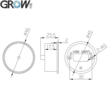 Crescer gm73 pequeno redondo fácil instalação usb