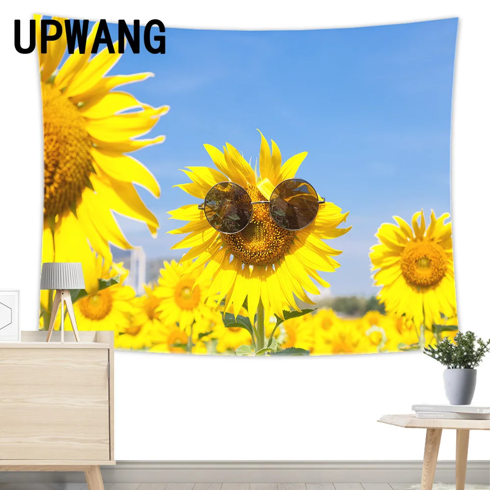 

Sunflower Tapestry Wall Hanging Sandy Beach Picnic Rug Camping Tent Sleeping Pad Home Decor Bedspread Sheet Wall Cloth