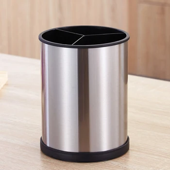 

Storage Flatware Drainer Stand Countertop Utensil Holder Container Large Capacity Rotating Organizer Forks Chopsticks Spoon