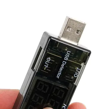 

USB Current Voltage Charging Detector Mobile Power Current and Voltmeter Ammeter Voltage USB Charger Tester Double Row Shows