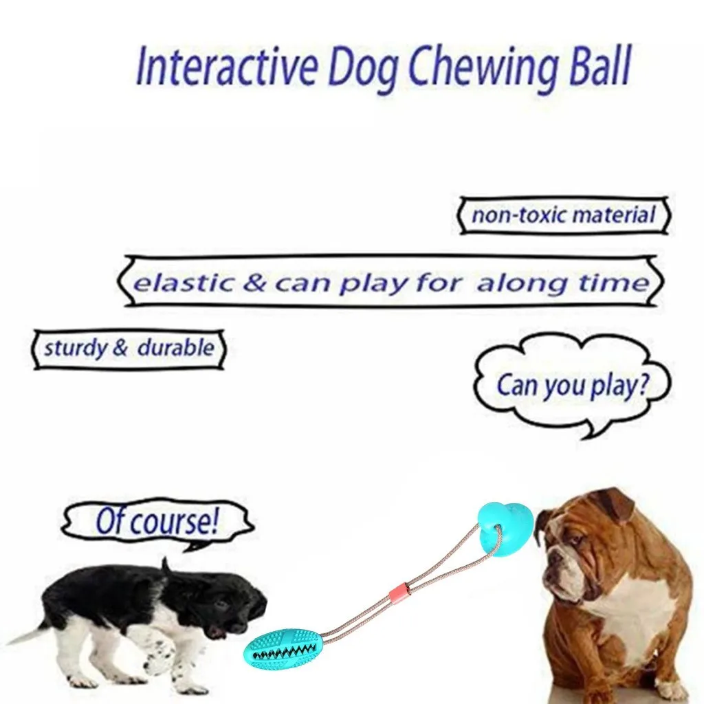 Интерактивные игрушки для собак товары для домашних животных молярный самоиграющийся тренировочный мяч TPR с присоской для чистки зубов товары для собак