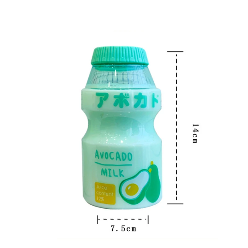 480ml Plastic Water Bottle Tour Drinking Bottle Yakult Shape Cute Kawaii Milk Carton Shaker For Kids/Girl/Adult Bottles