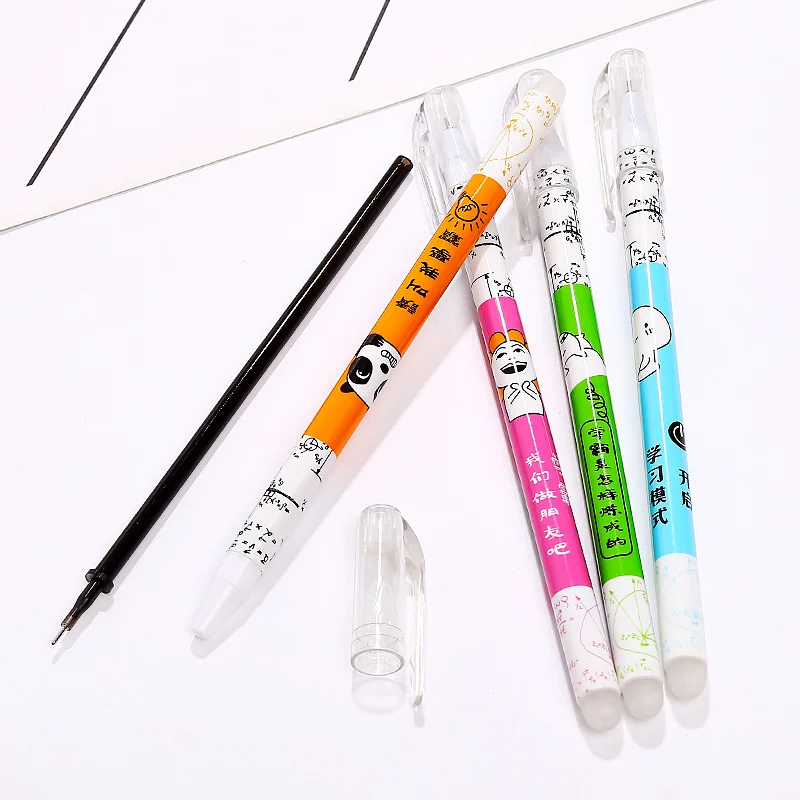 12 Pcs/Set Office Gel Pen 0.5mm Erasable Pen Refill Rod Blue/Black/Red Ink Magic Pen for School Writing Supply Kawaii Stationery