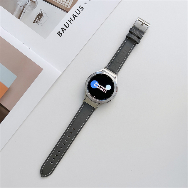 High Quality Leather Slim Watchband For Samsung Galaxy Watch 4 Classic 44MM 40MM 42MM 46MM Vintage Soft Bracelet Band
