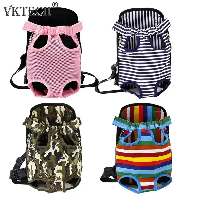 Собака Рюкзаки-переноски кошка, щенок, домашний питомец Передняя сумка на плече на открытом воздухе Товары для путешествий дышащие плечевые сетчатый рюкзак