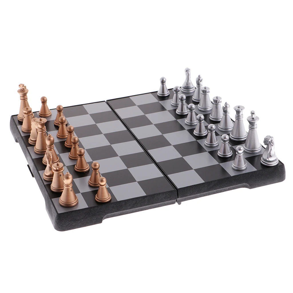 Портативные магнитные шахматы с складной шахматной доской для детей и взрослых шахматных игр