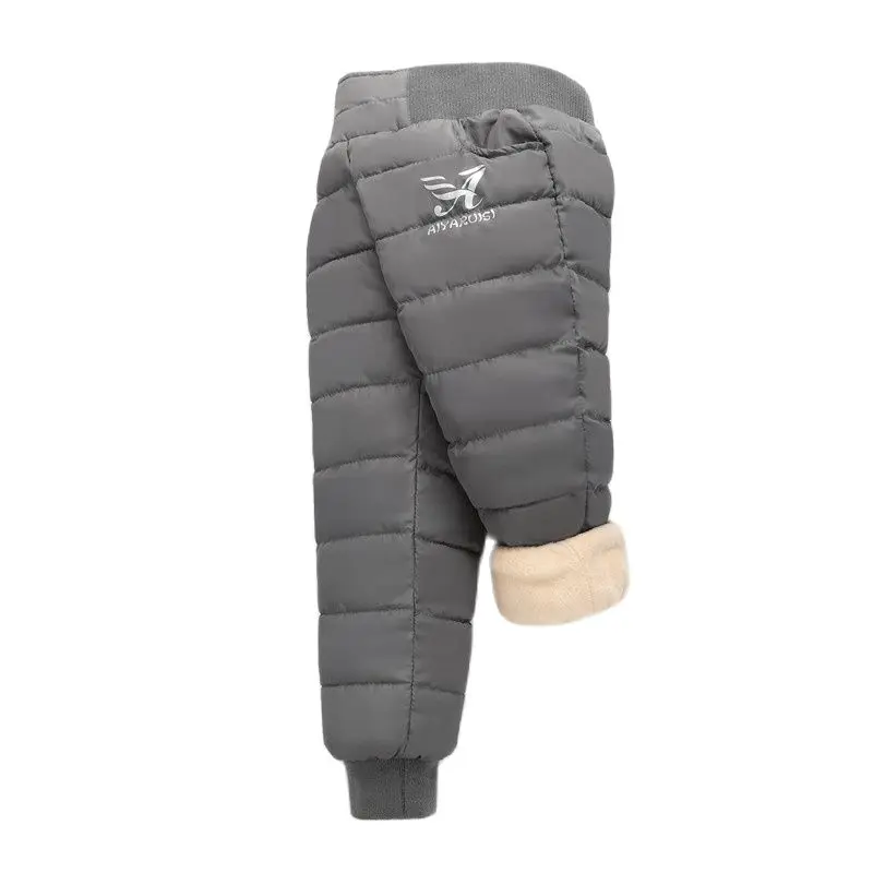 Winter Down Cotton Pants Children Boys Girls Padded Thick Warm Waterproof Ski Pant Kid Teen Casual Elastic High Waisted Trousers boys pants kids pants