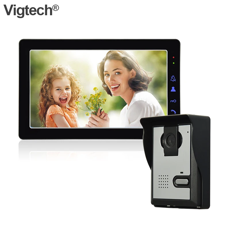 

Vigtech 9 "проводной Цвет видео домофон для дома дверной звонок здания Системы крытый монитор 1000TVL Открытый ИК Камера Поддержка разблокировки