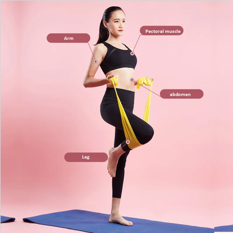 Эластичные фитнес ленты для йоги резиновые резинки упражнений фитнеса