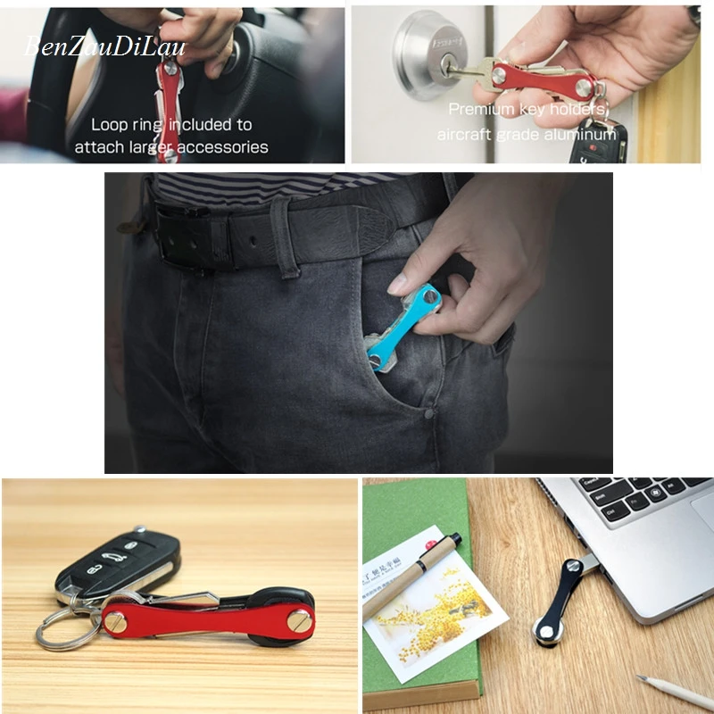 DIY Портативный Карманный держатель для ключей, автомобильный держатель для ключей, U дисковый зажим, органайзер для ключей, папка, умный брелок для ключей, для улицы, коллектор для хранения ключей