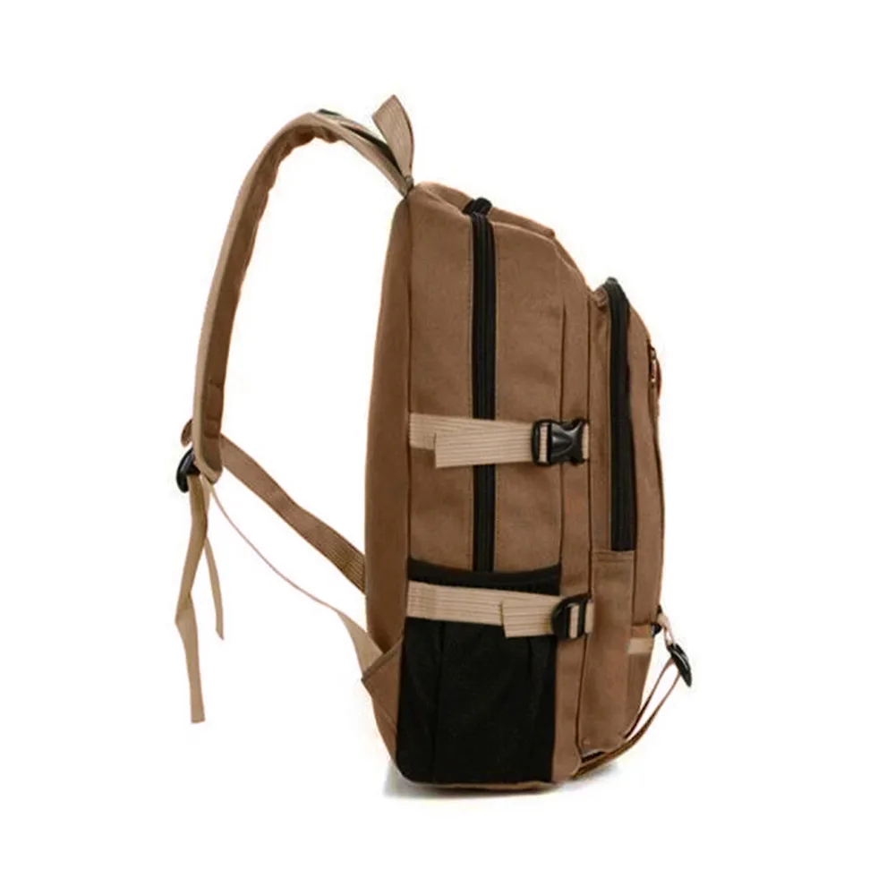 Мужской Холщовый кожаный рюкзак, рюкзак для путешествий, сумка для компьютера, уличный спортивный водонепроницаемый рюкзак, Студенческая сумка