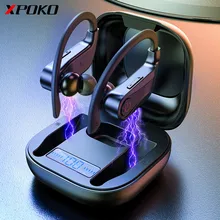 Блютуз наушники наушники с двумя микрофонами ушной крючок беспроводные наушники Bluetooth 5,0 с 950 мАч зарядный чехол для телефона наушники беспроводные