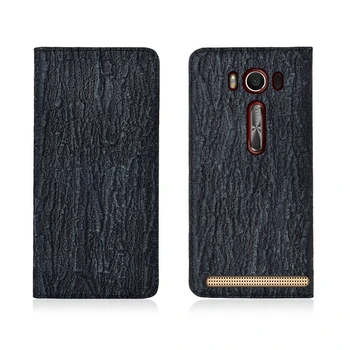 

Bark Pattern Genuine Leather Magnetic Flip Phone Case For Asus Zenfone 2 Laser ZE550KL/Zenfone 2 Laser ZE601KL Phone Cover Funda