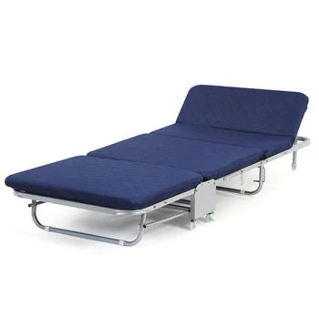 

3 fold adjustable backrest pillow bed living room foldable sofa chair single recliner portable nap bed