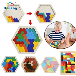 Novo quebra cabeça de madeira brinquedos bloco tangram cérebro teaser brinquedo geometria lógica iq jogo montessori brinquedo de presente educacional para crianças