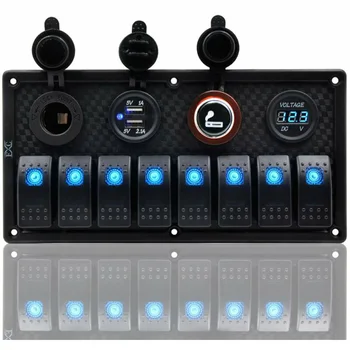 

Circuit Breaker Rocker Switch Panel Voltmeter Waterproof Accessories ABS