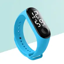 

M3 Children Solid Color Adjustable Strap LED Digital Electronic Wrist Watch