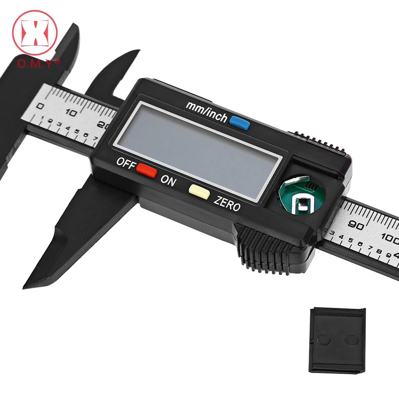 O.M.Y 1pcs Measuring Tool 0-150mm 6 Inch Plastic LCD Electronic Digital Carbon Fiber Vernier Caliper Rule Gauge Micrometer O.M.Y 1pcs Measuring Tool 0-150mm 6 Inch Plastic LCD Electronic Digital Carbon Fiber Vernier Caliper Rule Gauge Micrometer