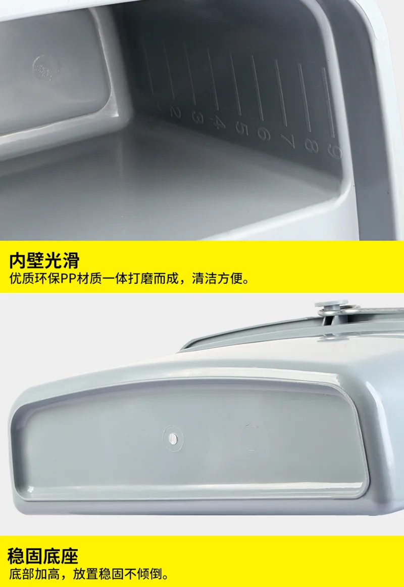 Aixiangru-Large Capacity Clean the Barrel, PP Injection Molding, Stainless Steel Handle, Double Bucket Cleaning Tools, 2 Grid