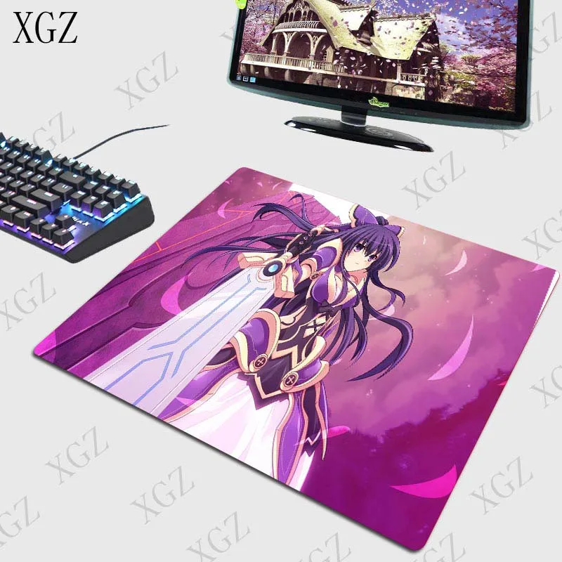 XGZ Аниме Девушки Дата живой большой игровой коврик для мыши замок край коврик клавиатура стол для ноутбука компьютер геймер коврик