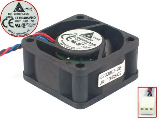 

3-проводной Вентилятор охлаждения сервера Delta Electronics EFB0405VHD F00 DC 5 в 0,5 А 40x40x20 мм