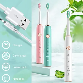 

Adult Electric Toothbrush USB Rechargeable Ultrasonic Automatic Toothbrush Electric