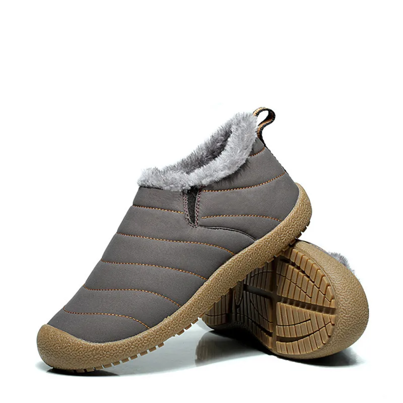 Men Boots Waterproof Winter Men's shoes Size 38-46 Warm Plush Snow Boots Non-slip Rain boots Casual Ankle Boots Men Booties