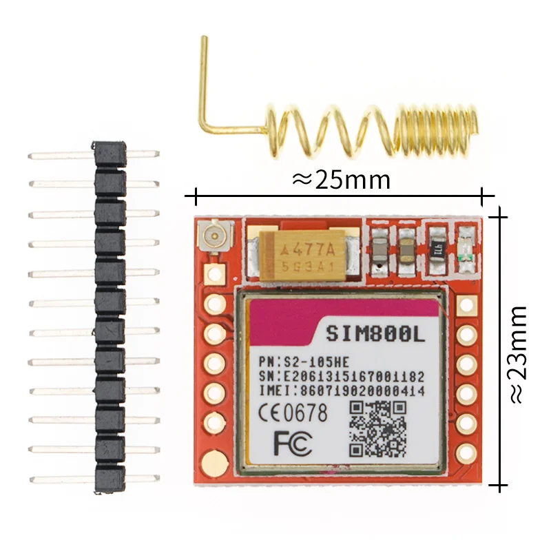 50 шт./лот самый маленький модуль SIM800L GPRS GSM материнская плата MicroSIM-карты