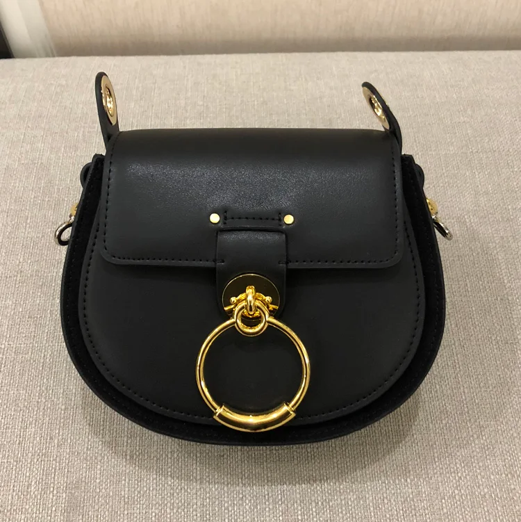 Роскошная женская сумка, брендовая дизайнерская сумка через плечо, 2 ремешка, модная сумка через плечо, винтажный стиль, сумка известного бренда, женская сумка - Цвет: Black