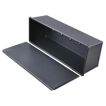 

1Pc Black Loaf Pan with Slip Cover Non Stick Bread Baking Mould (1000g)
